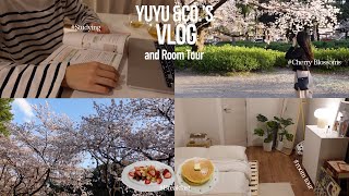 (ENG) [vlog] Living in Japan  / room tour / cherry-blossom viewing / 4days vlog