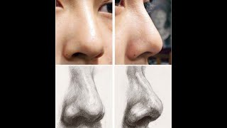 draw nose step by step with pencil