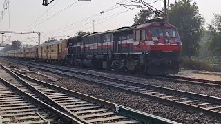 14507 Delhi - Fazilka Bhatinda Express haul WDP 4D Departure from Ganaur and excellent Acceleration