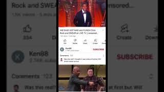 Will Smith punches Chris rock at the  Oscars live
