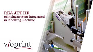 REA JET HR printer integrated in labelling machine