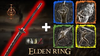 Elden Ring - Great Katana OP Builds vs NG+7 Main Bosses (No Damage) [1.16 ver]