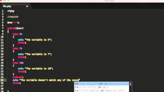 PHP Tutorial 8 - SWITCH and CASE statements