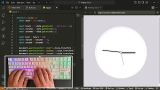 ASMR Coding|Simple Analog Clock using Javascript |No Talking