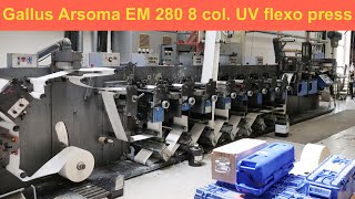 Gallus Arsoma Em 280 8 colours UV Flexo press