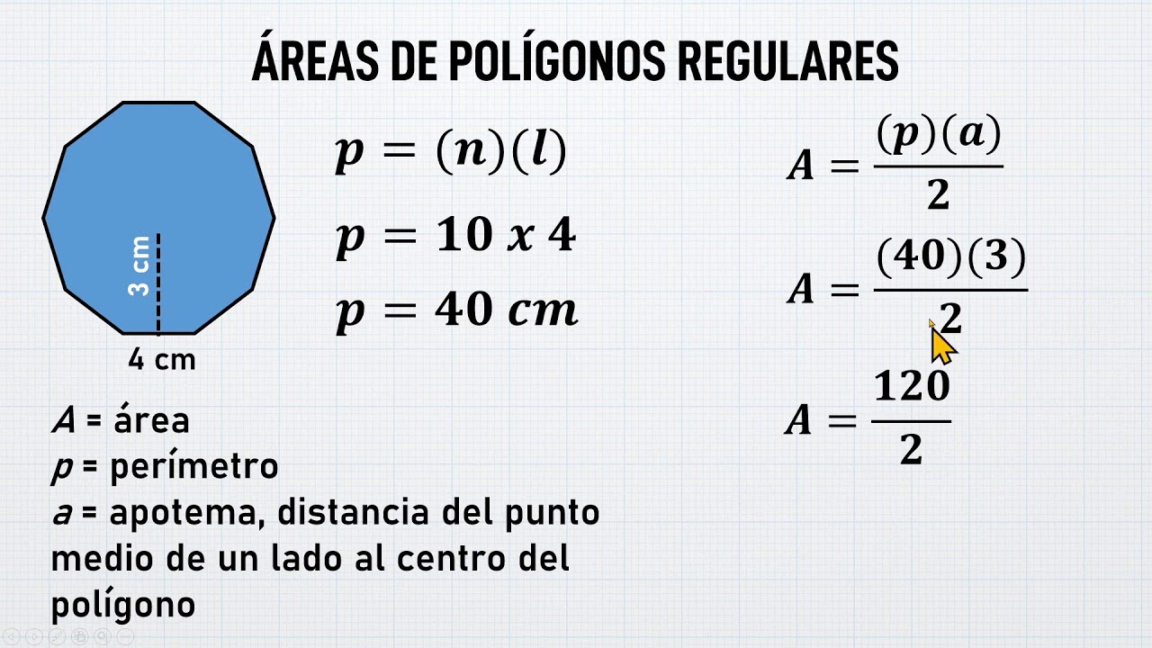 Polígonos Regulares │ Áreas, Lados, Apotema - YouTube