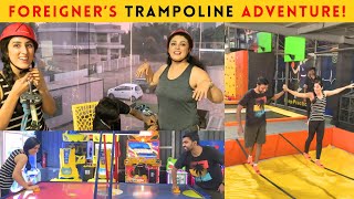 Foreigner’s First Time at an Indian Trampoline Park! | Indian Persian Couples’ Fun