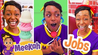 NEW! Meekah Learns About Jobs at the Indoor Playhouse | Blippi & Meekah Educational Videos for Kids