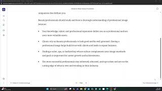 Milady Standard Foundations Ch2 Learning Objective #1 Explain Professional Image