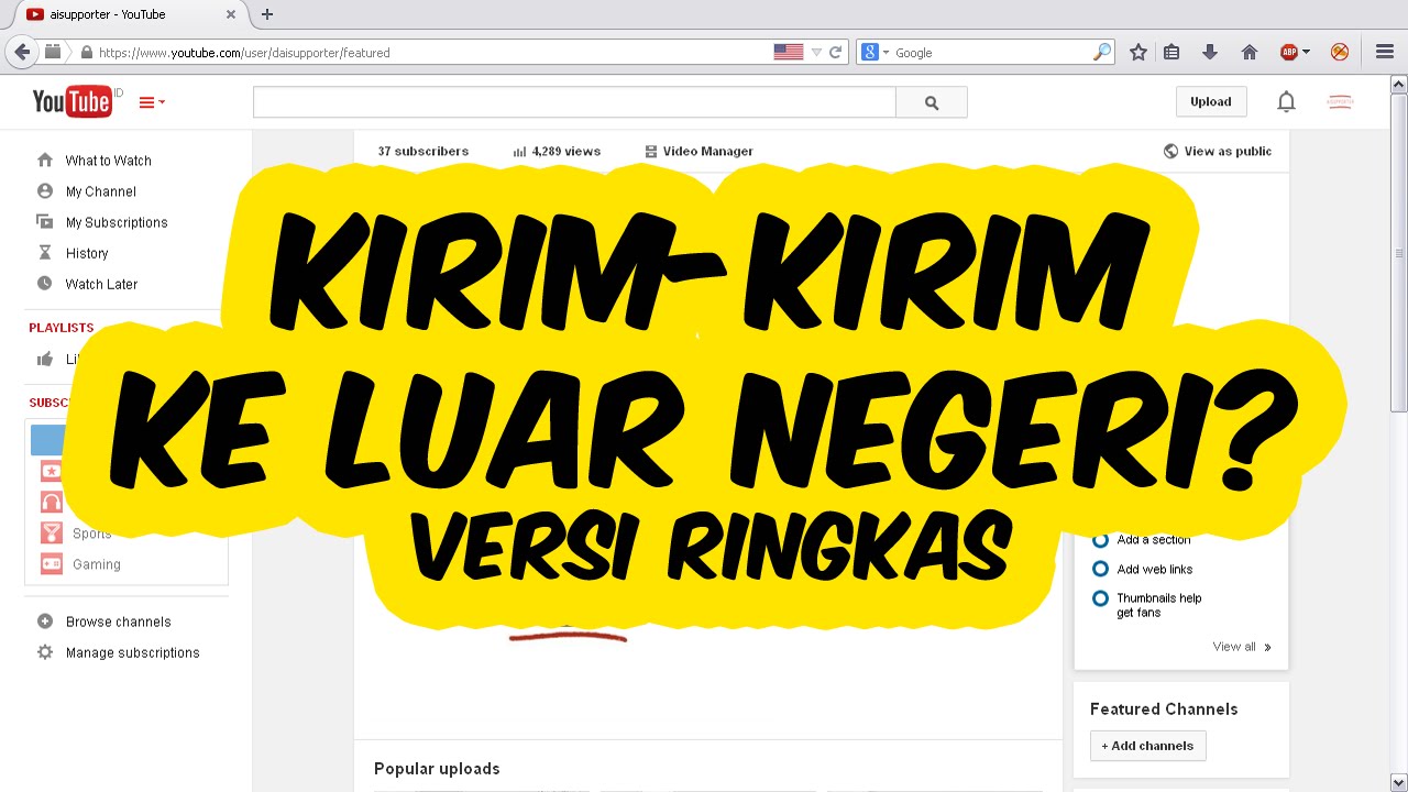 Cara Mengirim Paket / Barang Ke Luar Negeri Via Pos Indonesia - YouTube