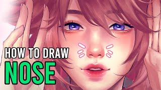 How to Draw and Paint Noses EASY | Semi Realistic Tutorial