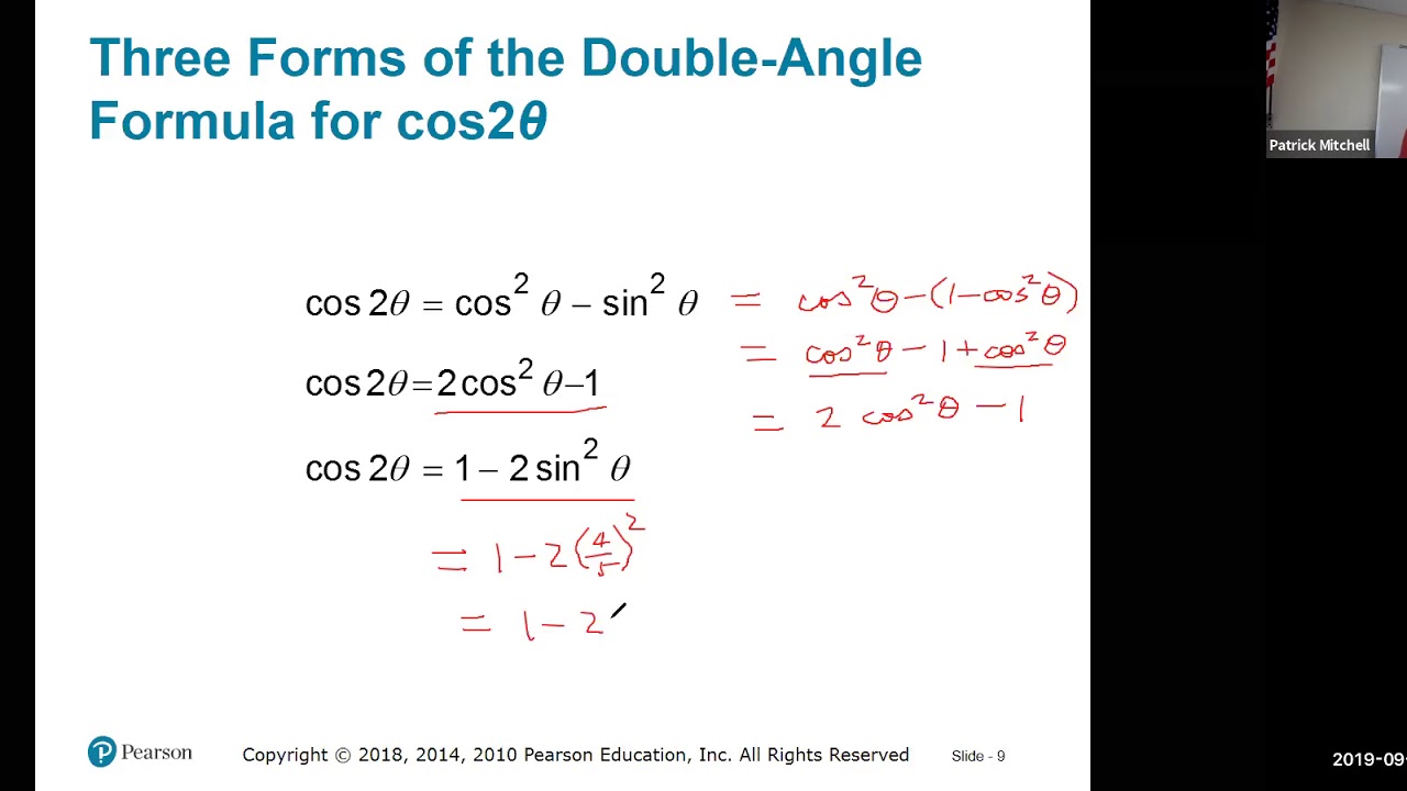 Trigonometry Half Angle Formulas 5 3 Double Angle And Half Angle