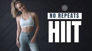 NO REPEATS HIIT Workout with No Equipment