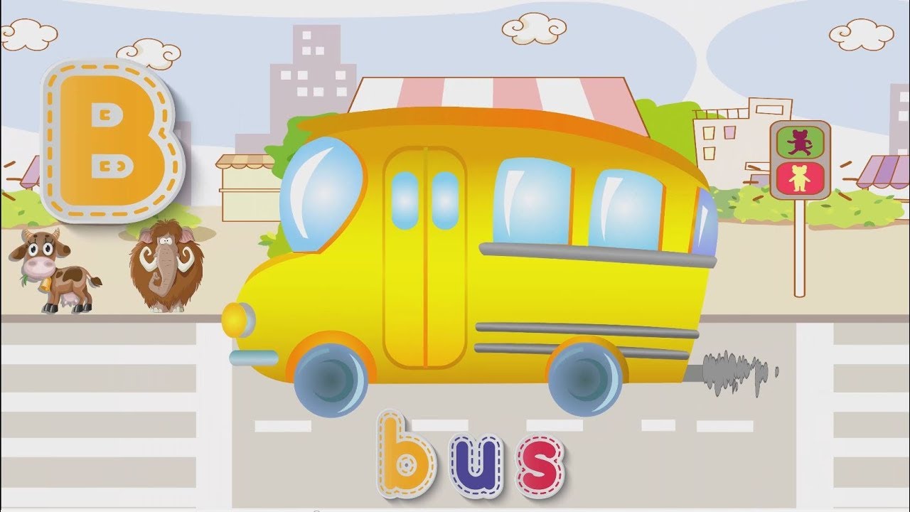 Flashcard B For Bus | ABC Alphabet Songs | Phonics Song | By ...