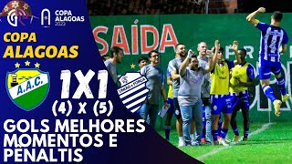 CSA VENCE CORURIPE NOS PÊNALTIS E AVANÇA NA COPA ALAGOAS - GOL, MELHORES MOMENTOS E TIROS LIVRES