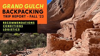 Grand Gulch Backpacking Trip Report - October 2023