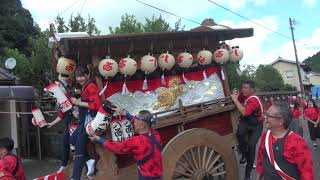 春野町犬居熱田神社祭典2024　屋台曳き廻し