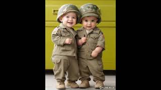 baby Army USD. #shorts #cute #cutebaby ##ai #animation