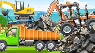 Farmer Reclaims Old Quarry Using Caterpillar Machines 🚜 | Heavy Equipment Action | Farm vehicles