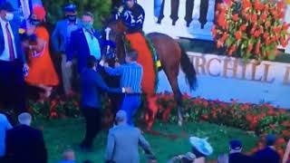 Kentucky Derby 2020 Bob Baffert Knocked Down by His Winning Horse Authentic 🏇