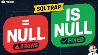 SQL TRAP equals null vs is null returns 0 rows