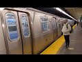 nyc subway rare tgc 3 being pushed by a 5 car r160 g train 3 22 24