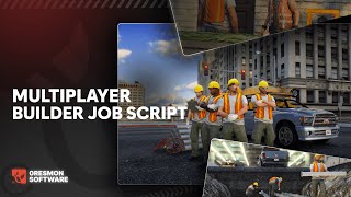 Fivem Multiplayer Builder Job Script (Custom-Built Vehicle & Map 12 Mission, Road Repair,Plumber)
