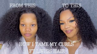 HOW TO TAME YOUR CURLS FT LWIGS HAIR // SOUTH AFRICAN YOUTUBER