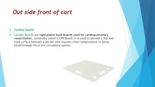 EMERGENCY -Crash cart  Trolley Arrangements