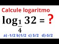 Mat. Básica #81 - resolva o logaritmo log(1/4)⁡32