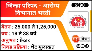 Jilha Parishad Job Vacancy 2024 । Government Jobs । NHM Osmanabad Recruitment 2024