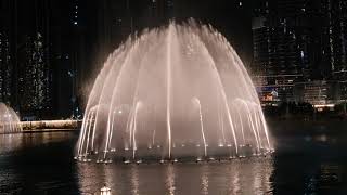 [8k] The World's Largest Choreographed  Fountain at The Dubai Mall Show Burj Khalifa Dubai Mall
