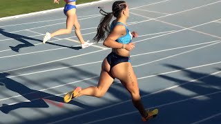 Spanish U20 Track & Field 200m, 100m Race