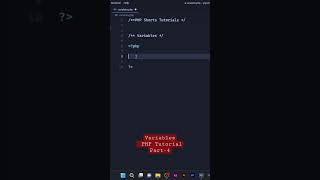PHP Tutorial: Variables - Part 4 #shorts