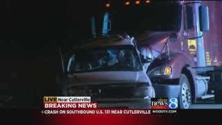 Semi crashes into SUV on southbound US 131