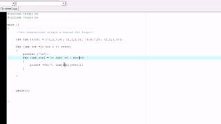 C programming Chapter 11 - 2d Array