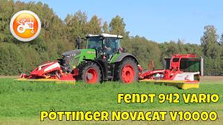 Fendt Demonstrations 2024 | Fendt 942 Vario \u0026 Pöttinger Novacat V10000 Collector