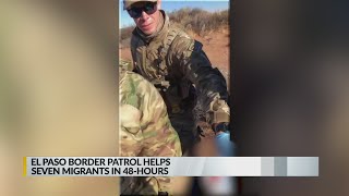 U.S. Border Patrol agents help seven injured migrants