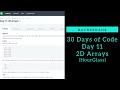 2D Arrays || HackerRank || Day 11 || Hourglass || Python