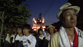 佐原の大祭2018夏　楽日　船戸区　夜の曳き廻し