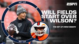 Will it be a MISTAKE to start Russell Wilson OVER Justin Fields? 🤔 | Get Up
