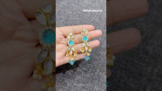 Trending Kundan Earrings✨🔥#shorts #diycrafts #viralvideo #trending