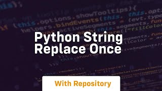 python string replace once