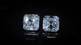 เพชร Asscher 3.13+3.06 กะรัต สี I ความสะอาด VVS2 2Excellent nil HRD