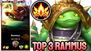 WILD RIFT RAMMUS - TOP 3 RAMMUS GAMEPLAY - GRANDMASTER RANKED