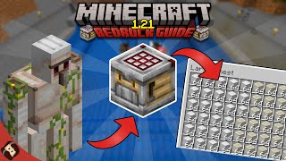 Iron & Bone Block Farm With The Autocrafter | Minecraft Bedrock Guide 1.21 EP16