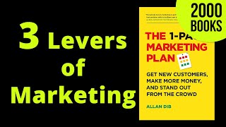 These are the only 3 Marketing Levers in your Business | Book: 1 Page Marketing Plan by Allan Dib
