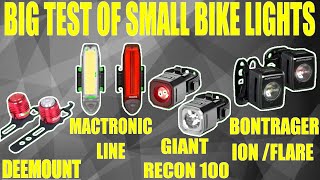 BIKE LIGHTS TEST: BONTRAGER ION-FLARE 200 / GIANT RECON 100 / MACTRONIC  LINE  / DEEMOUNT