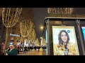 4k 🇫🇷 champs Élysées u0026 avenue montaigne christmas walk paris night tour 2024 walk in paris