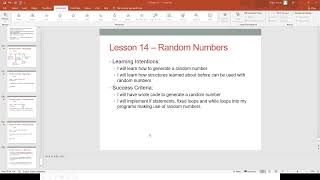 python lesson 14 random numbers